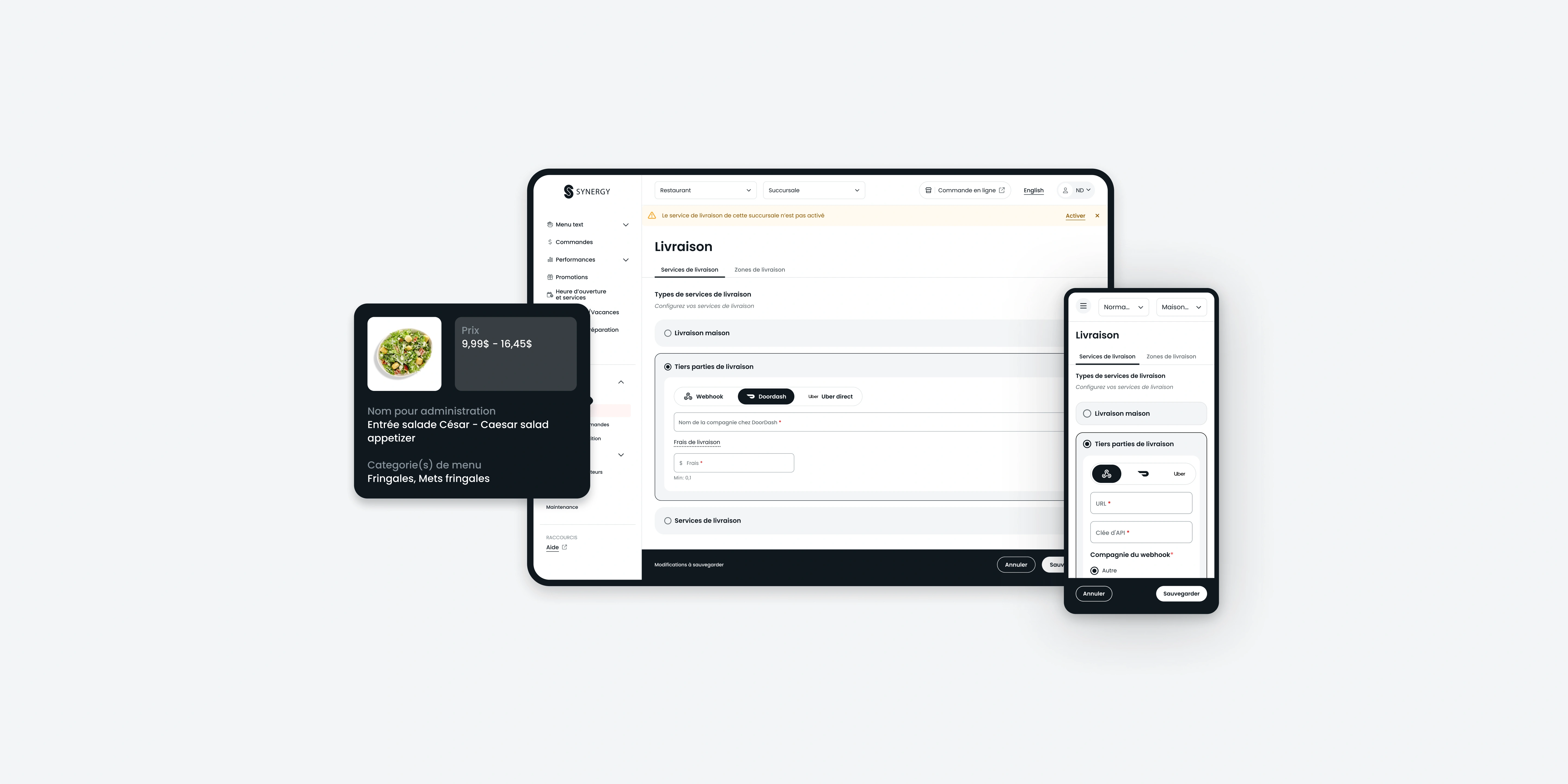 Redesign and enhancement of a SaaS back-office for restaurants (different projects)